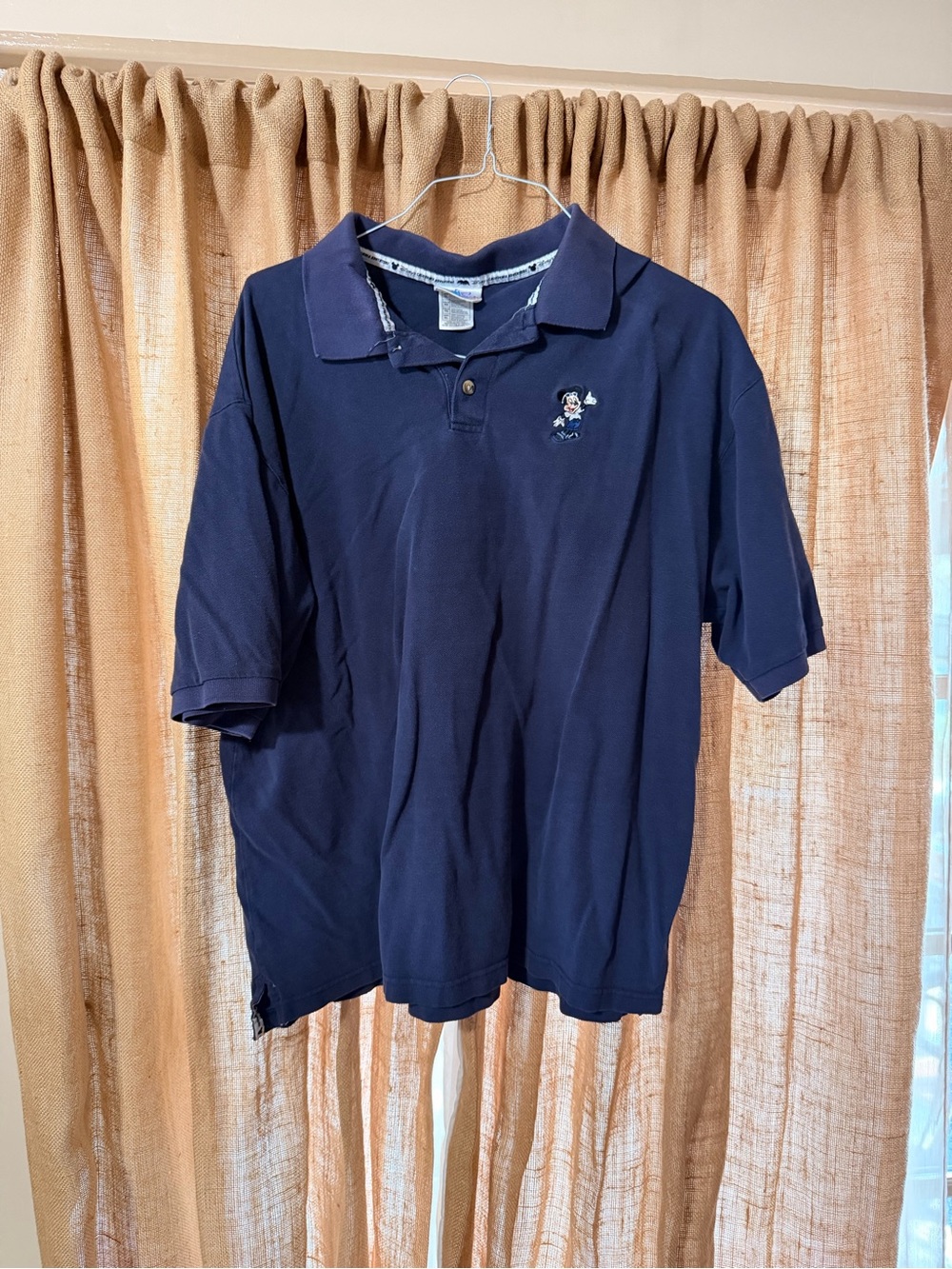 Vintage Navy Blue Disney Polo with embroidered Mickey | Disneyland